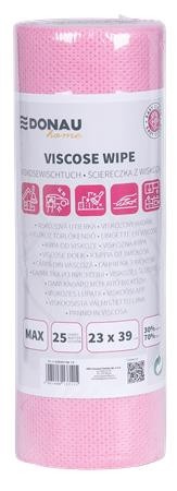 Törlőkendő, univerzális, 25 db, 23x39cm, DONAU Home, rózsaszín (D2203515613)