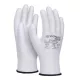 Szerelőkesztyű, PU, DONAU Safety, 10/XL méret, fehér (D3203132110)
