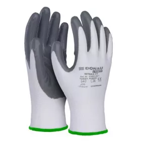   Szerelőkesztyű, nitril, DONAU Safety 01,11/XXL méret, szürke (D3204142111)