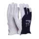 Védőkesztyű, kecskebőr, DONAU Safety, 10/XL méret, fehér-tengerészkék (D3211322110)