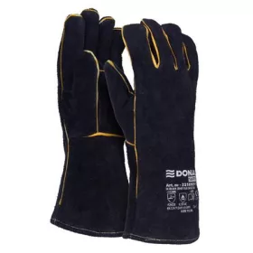  Védőkesztyű, MIG, marhabőr, DONAU Safety, 10/XL méret, fekete (D3218563110)