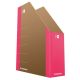 Iratpapucs, karton, 80 mm, DONAU Life, neon rózsaszín (D3550R)