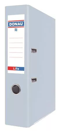 Iratrendező, 75 mm, A4, PP/karton, élvédő sínnel, DONAU Life pasztell kék (D3966PK)