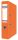 Iratrendező, 75 mm, A4, PP/karton, élvédő sínnel,  DONAU Life, neon narancssárga (D3969NN)