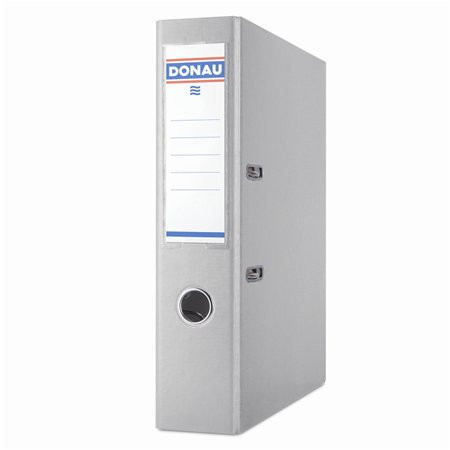 Iratrendező, 75 mm, A4, PP, élvédő sínnel, DONAU Premium, szürke (D3975SZ)