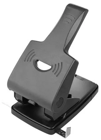 Lyukasztó, kétlyukú, 65 lap, fém, OFFICE PRODUCTS HD, fekete (D5271105)