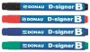 Táblamarker, 2-4 mm, kúpos, DONAU D-signer B, piros (D7372P)