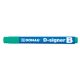Táblamarker, 2-4 mm, kúpos, DONAU D-signer B, zöld (D7372Z)
