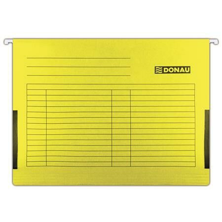 Függőmappa, oldalvédelemmel, karton, A4, DONAU, sárga (D7420S25)