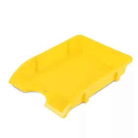   Irattálca, műanyag, törhetetlen, DONAU Solid, sárga (D745S)