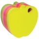 Öntapadó jegyzettömb, alma alakú, 400 lap, DONAU, vegyes neon színek (D7563)