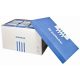 Archiválókonténer, levehető tető, 545x363x317 mm, karton, DONAU, kék-fehér (D76665)