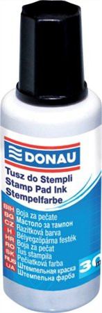 Bélyegzőfesték, 30 ml, DONAU, fekete (D7808FK)