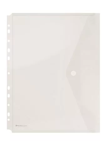 Irattartó tasak, A4, PP, patentos, lefűzhető, DONAU, áttetsző (D8540A)