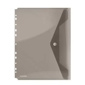   Irattartó tasak, A4, PP, patentos, lefűzhető, DONAU, füstszínű (D8540SZ)