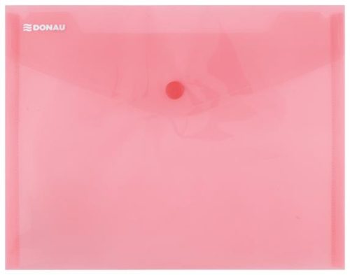 Irattartó tasak,A5, PP, patentos, DONAU, piros (D8547P)