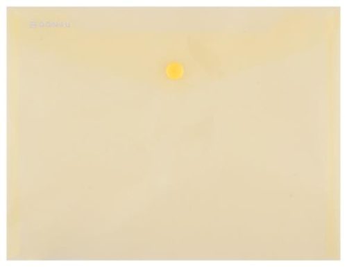Irattartó tasak, A5, PP, patentos, DONAU, sárga (D8547S)