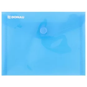 Irattartó tasak, A6, PP, patentos, DONAU, kék (D8549K)