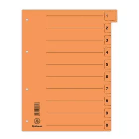   Regiszter, karton, A4, mikroperforált, DONAU, narancssárga (D8611N)