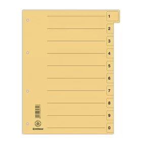   Regiszter, karton, A4, mikroperforált, DONAU, citromsárga (D8611S)