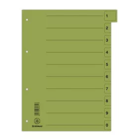   Regiszter, karton, A4, mikroperforált, DONAU, zöld (D8611Z)