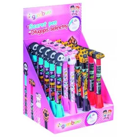   Golyóstoll display, UV- tintával, Gimboo Secret Pen, 4 különböző mintával (D912199)