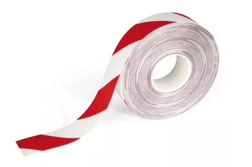 Jelölőszalag, 50 mm x 30 m, 0,5 mm, DURABLE, DURALINE® , piros-fehér (DB1021132)