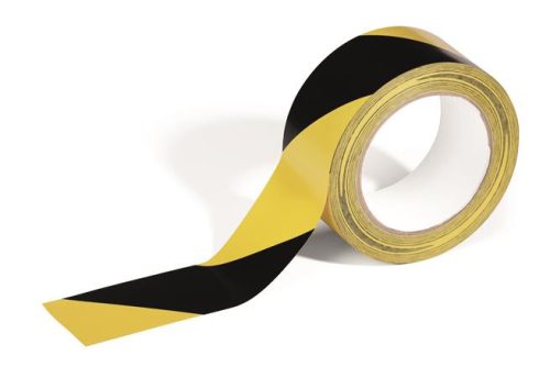 Jelölőszalag, 50 mm x 33 m, 0,16 mm, DURABLE DURALINE, sárga-fekete (DB1044130)
