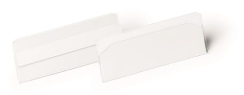 Logisztikai zseb, 100x38 mm, fekvő, DURABLE HARD COVER, öntapadó csíkkal, átlátszó (DB118019)