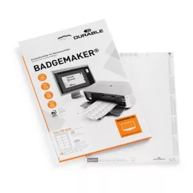 Betétlap, 54x90 mm, DURABLE, fehér (DB145502)