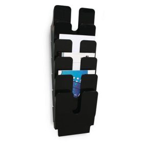   Prospektustartó, fali, álló, A4, DURABLE FLEXIPLUS 6, fekete (DB1700008061)