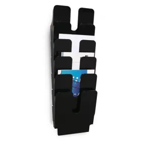   Prospektustartó, fali, álló, A4, DURABLE FLEXIPLUS 6, fekete (DB1700008061)
