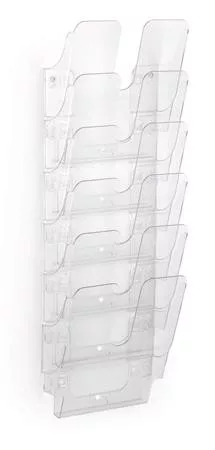 Prospektustartó, fali, álló, A4, DURABLE FLEXIPLUS 6, áttetsző (DB1700008401)