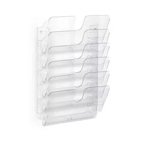   Prospektustartó, fali, fekvő, A4, DURABLE FLEXIPLUS 6, áttetsző (DB1700014401)
