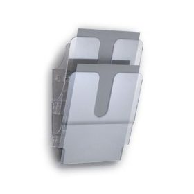   Prospektustartó, fali, álló, A4, DURABLE FLEXIPLUS 2, áttetsző (DB1709008400)