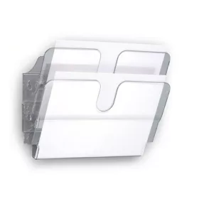   Prospektustartó, fali, fekvő, A4, DURABLE FLEXIPLUS 2, áttetsző (DB1709014400)