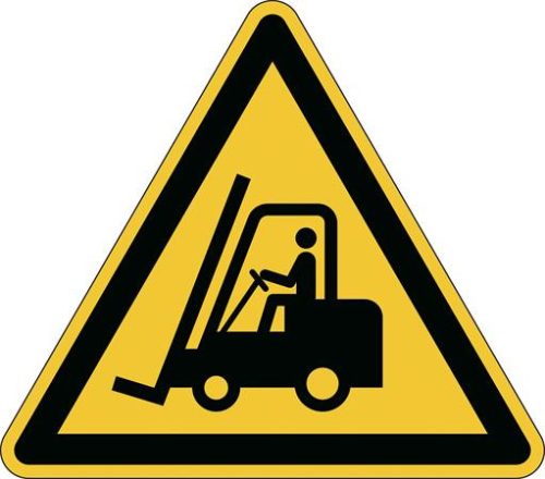 Padlójelölő matrica, DURABLE Vigyázat! Targonca, sárga-fekete (DB173404)