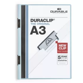   Gyorsfűző, klipes, A3, DURABLE DURACLIP&reg; 60, kék (DB221806)