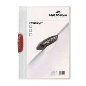   Gyorsfűző, klipes, A4, DURABLE Swingclip&reg; 30, piros (DB226003)