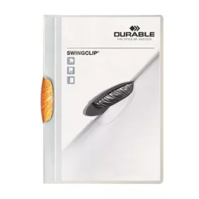   Gyorsfűző, klipes, A4, DURABLE Swingclip&reg; 30, narancs (DB226009)