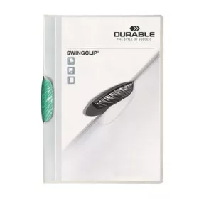   Gyorsfűző, klipes, A4, DURABLE Swingclip&reg; 30, sötétzöld (DB226032)