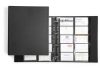 Névjegytartó, 400 db-os, gyűrűs, DURABLE VISIFIX® Economy, fekete (DB244401)