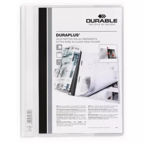   Gyorsfűző, A4, széles, panorámás, DURABLE DURAPLUS&reg;, fehér (DB257902)