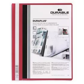   Gyorsfűző, A4, széles, panorámás, DURABLE DURAPLUS&reg;, piros (DB257903)