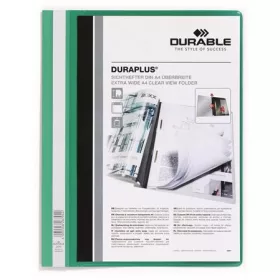   Gyorsfűző, A4, széles, panorámás, DURABLE DURAPLUS&reg;, zöld (DB257905)