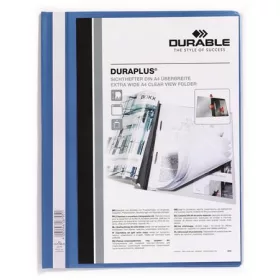   Gyorsfűző, A4, széles, panorámás, DURABLE DURAPLUS&reg;, kék (DB257906)