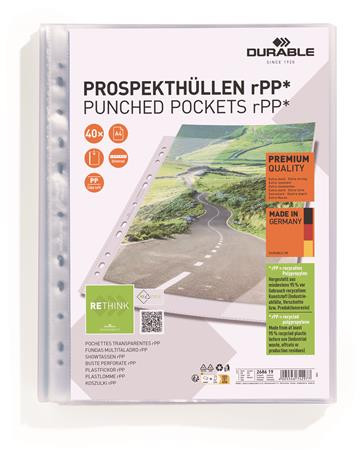 Genotherm, lefűzhető, PP, A4, 80 mikron, DURABLE PREMIUM (DB268619)