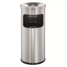   Tűzálló szemetes, kerek, hamutartóval, DURABLE Safe, ezüst (DB333223)