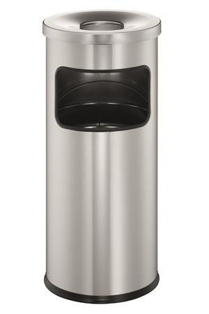 Tűzálló szemetes, kerek, hamutartóval, DURABLE Safe, ezüst (DB333223)