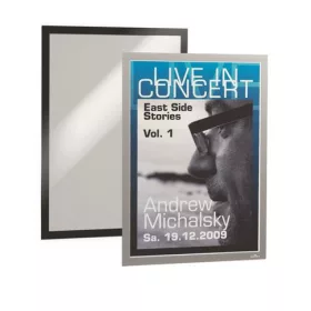   Infokeret, A3, öntapadó háttal, mágneses előlappal, DURABLE DURAFRAME, ezüst (DB483823)